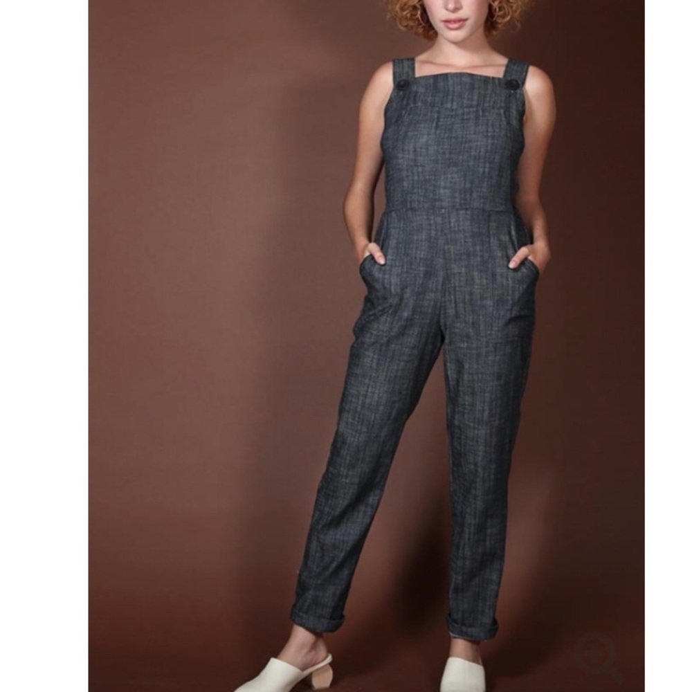 Nooworks Demin Chambray Overalls Jumpsuit - Size Large